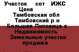 Участок 10 сот. (ИЖС) › Цена ­ 800 000 - Тамбовская обл., Тамбовский р-н, Большая Липовица с. Недвижимость » Земельные участки продажа   